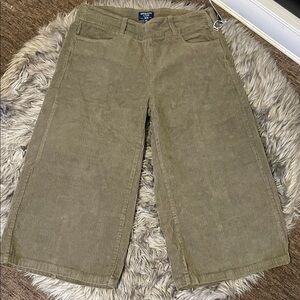 Olive Green Corduroy Pants sporting life. New with tags.